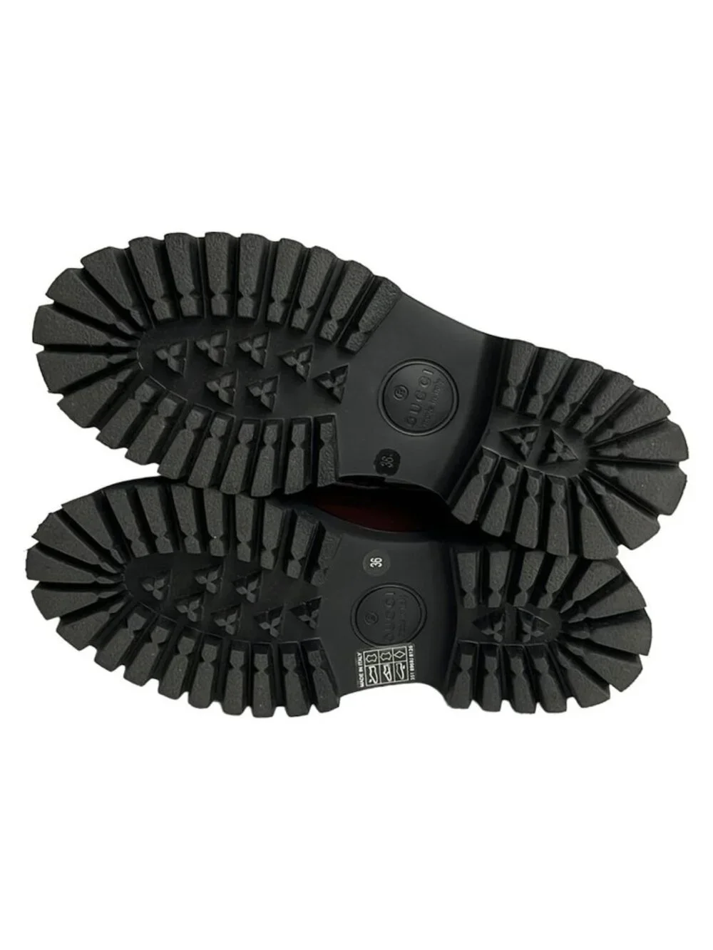 Gucci Loafers 36 Horsebit Gold Leather Bordeaux - Picture 4 of 10